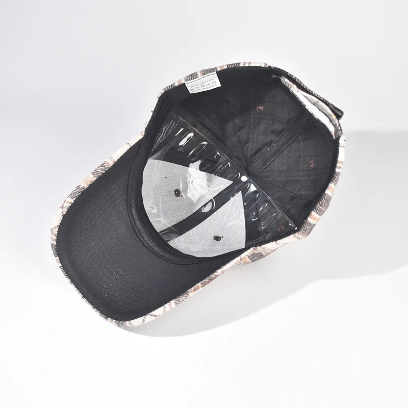 Unisex Checkered Baseball Cap with Adjustable Strap