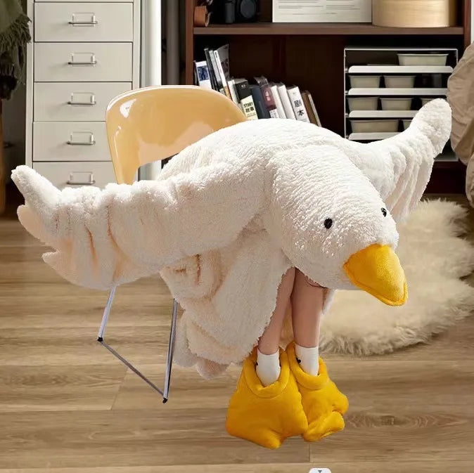 Funny Goose Hooded Fleece Robe