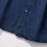 Classic Washed Denim Shirt Men's 2025 Autumn New Dark Blue Fashion Loose Casual Long-sleeved Jean Shirts Korean Clothes