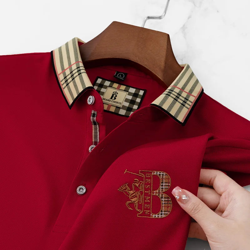Men's Embroidered Polo Shirt – Breathable Summer Style