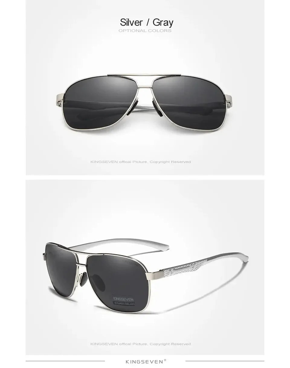 KINGSEVEN Brand Classic Male Sunglasses Men Fashion Polarized UV400 Retro Glasses Outdoor Driving Causal High Quality Eyewear