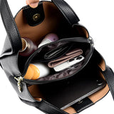 Genuine Brand Sturdy Durable Soft Leather Top-handle Bags Female Handbags Women 3 Layer Shoulder Crossbody Totes Messenger Bag