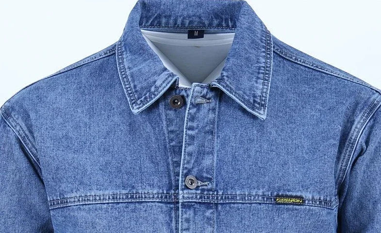 Men's Stylish Blue Denim Jacket – Loose Fit Casual Y2K Jean Coat (USA Made)