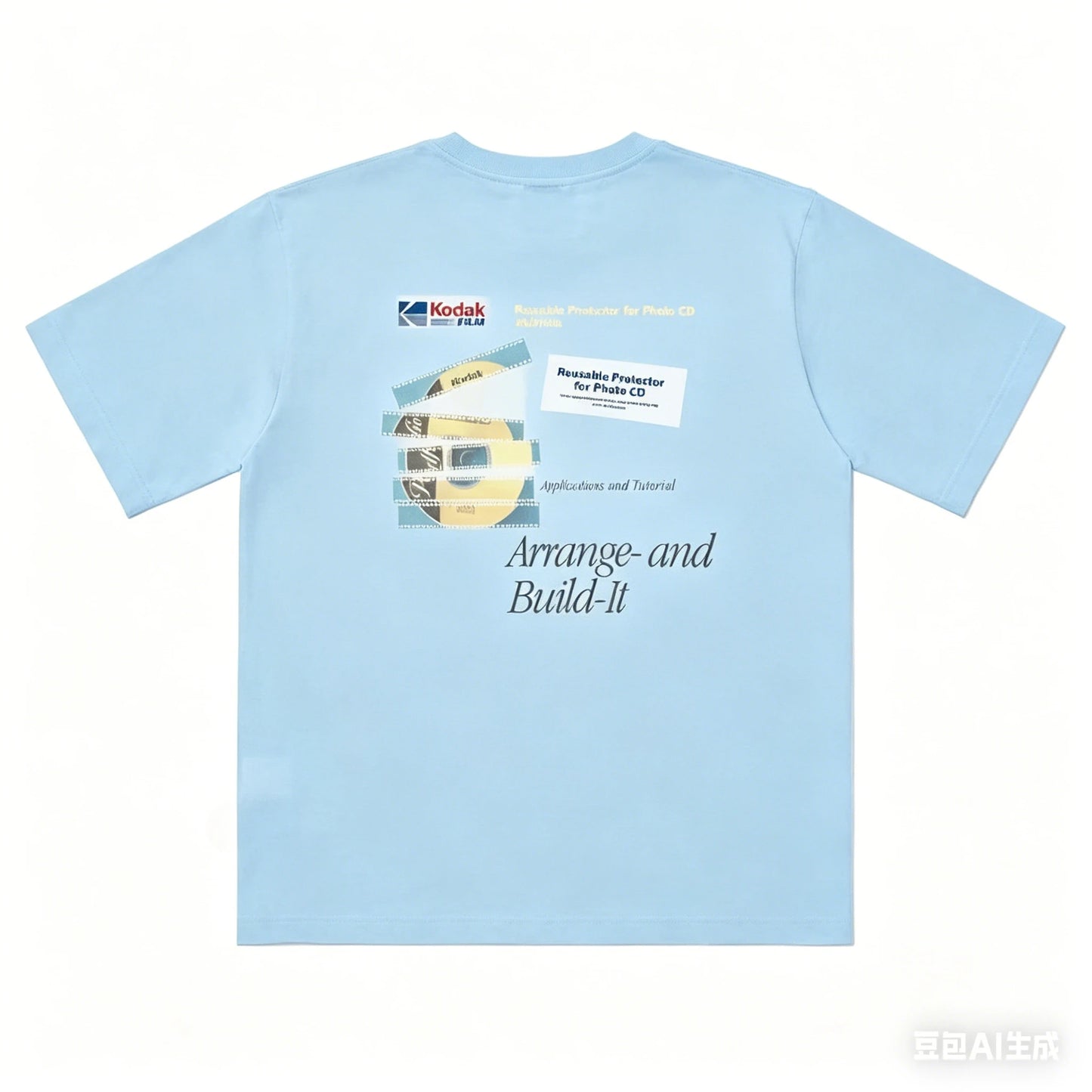 Kodak Vintage Film Print Cotton T-Shirt — Men's Casual Streetwear Tee