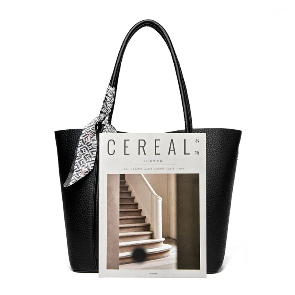 Genuine Soft Leather Tote Bag Women's Large Capacity Carrying Bags Designer Handbag Vintage Shoulder Bag Brand Commuting Bags