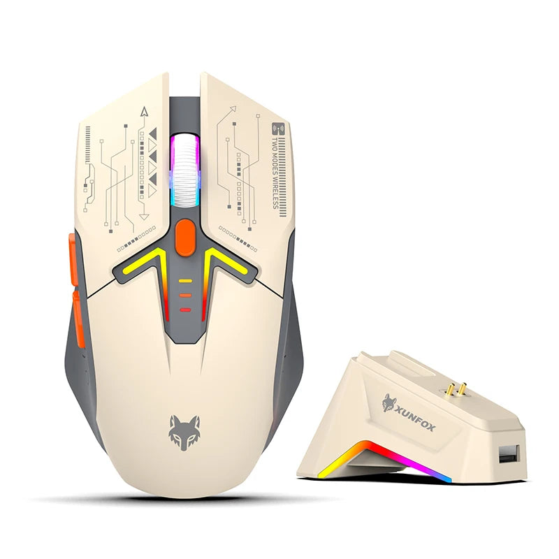 XUNFOX H2 Bluetooth Wireless Mouse Laptop Desktop Home Office Magnetic Fast Charging Luminous Mouse