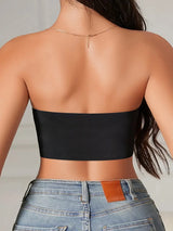 Women's Seamless Strapless Front-Button Wire-Free Bra