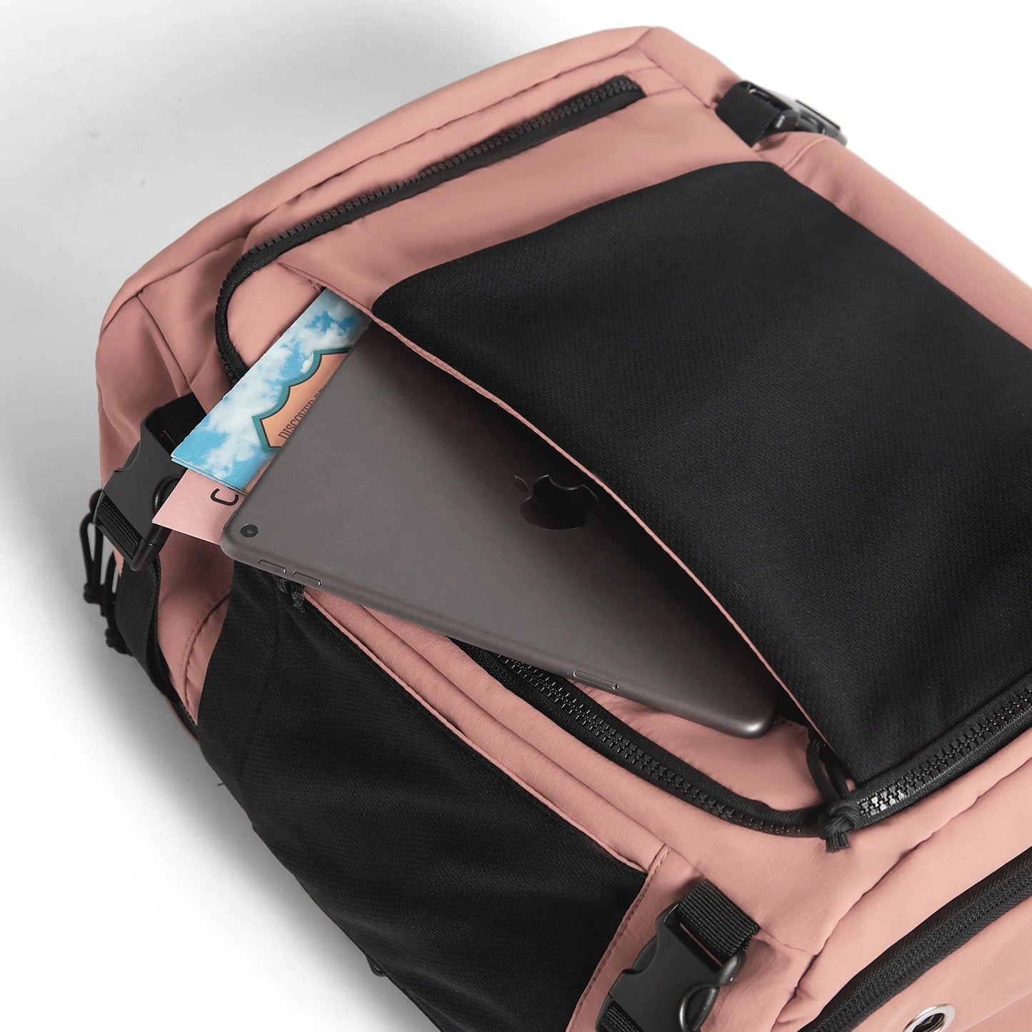 BAGSMART Men Women Travel Backpack with Shoe Compartment Airplane Compression Backpack Waterproof Anti‑theft Cabin Bag