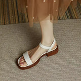 Women's Low-Heel Buckle Strap Sandals