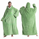 Extra Long Hooded Wearable Blanket