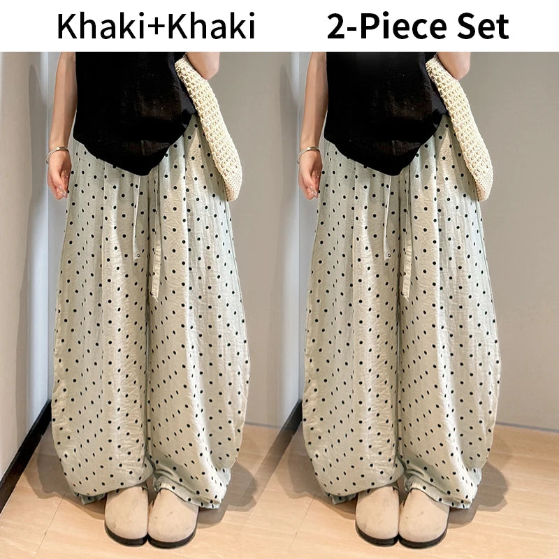Women's Linen Blend Wide-Leg Pants