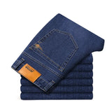 Men's Classic Straight-Leg Denim Jeans | Blue & Black