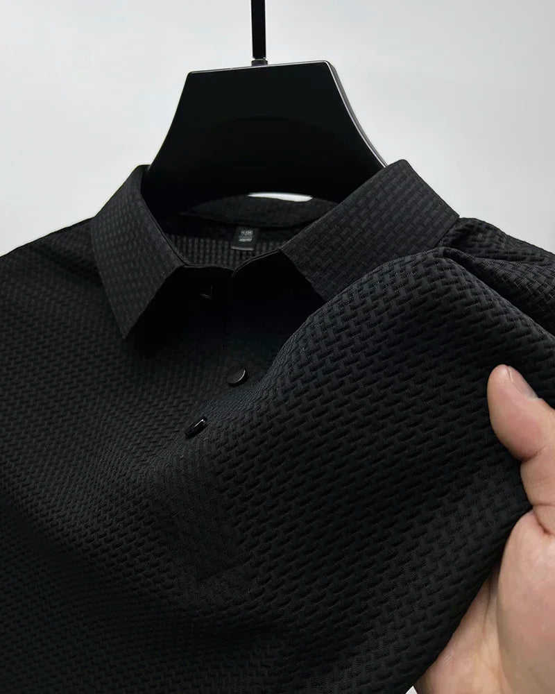 Men's Ice Silk Polo Shirt – Breathable Smart Casual Tee