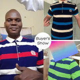 Men's Striped Cotton Polo Shirt | Casual Summer Style