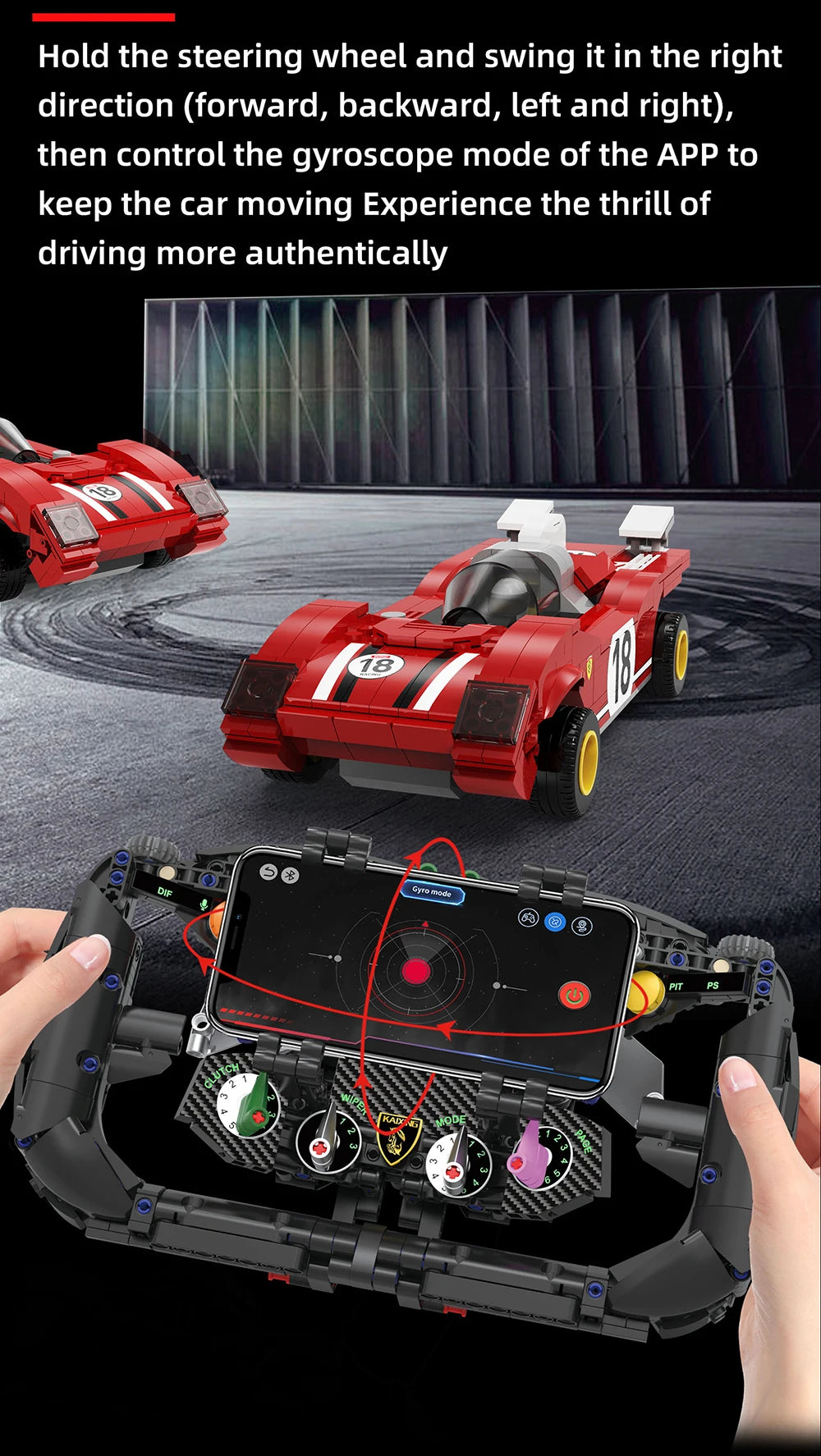 Technical Blocks Formula Racing Vehicle Steering Wheel Machine Creative MOC Building Block Toys Birthday Gifts for Adult 800+pcs