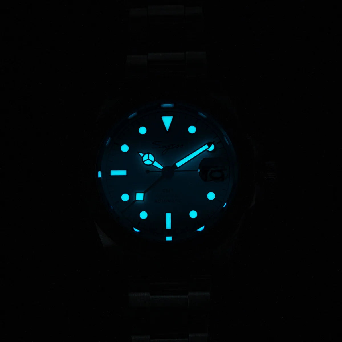 Sugess Men Watch GMT Automatic NH34 Movement 100M Waterproof Mechanical Wristwatches Dome Sapphire Crystal Limited Bracelet S463
