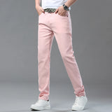 Men's Elastic Colorful Straight-Fit Jeans | Spring Autumn