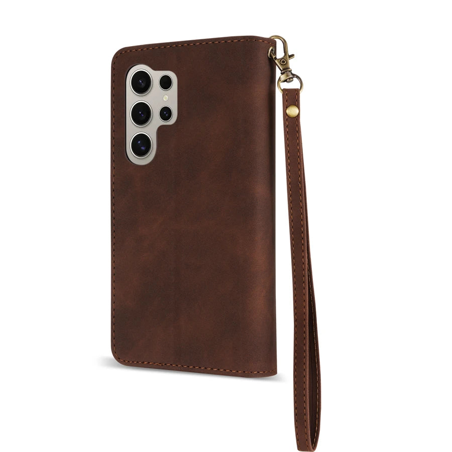 Samsung Galaxy Wallet Case with Strap & Stand