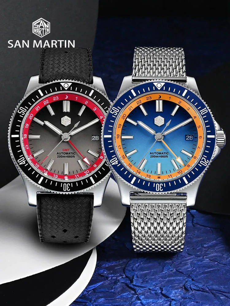 San Martin 41mm GMT Dive Watch – NH34 Automatic