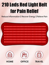 210 LEDs Red Infrared Light Therapy Pad Beauty Devices For Face,Body Back Knee Hands Feet Relief Portable 660nm 850nm Heat Pad