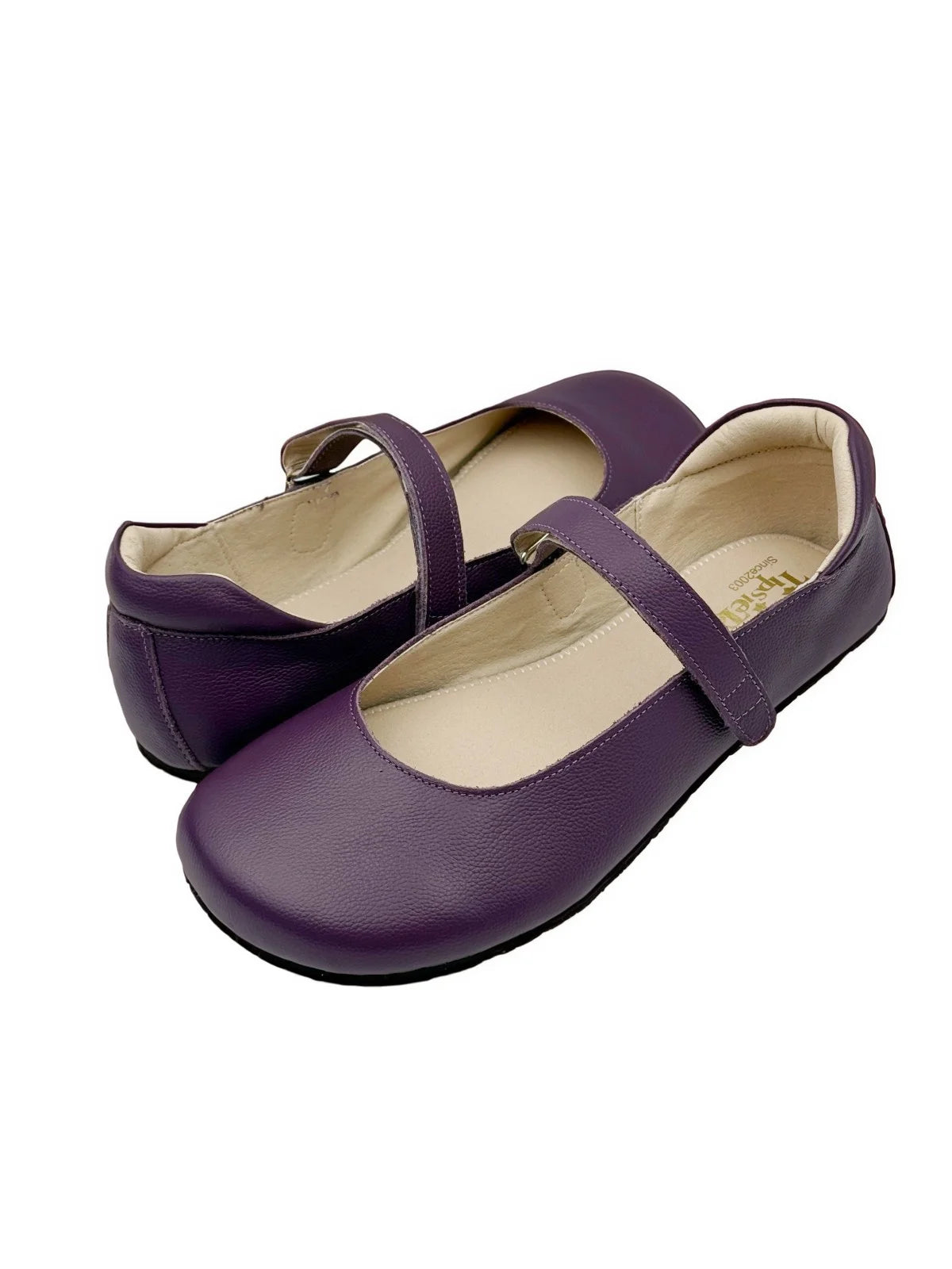 Tipsietoes 2026 Sprinng Autumn Barefoot Cow Suede Genuine Leather Women Ballerina With Zero Drop Flat Soft Sole Wider Toe Box