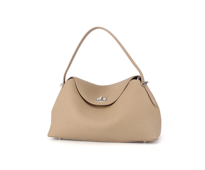 Women's genuine leather handbag fashionable retro designer luxury bag high-quality cowhide large capacity casual shopping bag