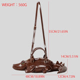 New Trendy Crocodile Shape Handbag for Women, Europe and America Fashion Tote Designer Female Casual Shoulder Crossbody Bag Ins