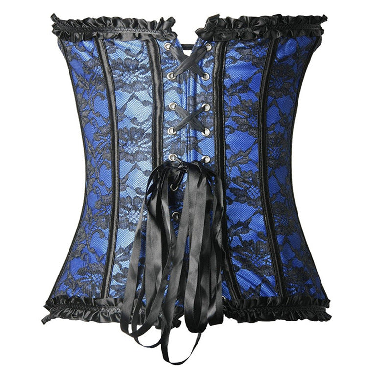 Gothic Overbust Corset Top - Slimming Waist Cincher