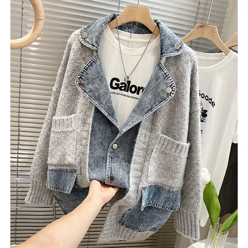 Layered Denim Jacket | Autumn/Winter Mixed-Media Streetwear