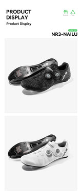 ROCKBROS Professional Cycling Shoes Knob Buckle Fastening Road Bike Self-Locking Shoes Bicycle SPD Cleats Shoes Cycling Footwear