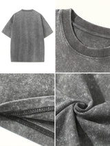 Women's Oversized Washed Cotton Graphic T-Shirt