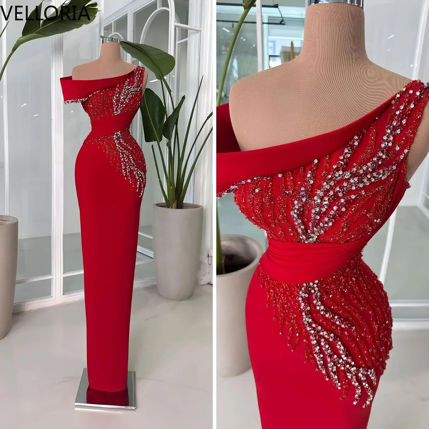 Elegant One-Shoulder Satin Mermaid Gown | Formal Evening Dress