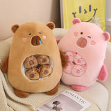 6Pcs Inside Cute capybara Plush Toys Accompany Toy Stuffed Animals Doll Toy Sleep Pillow Children Birthday Gift Home Decor