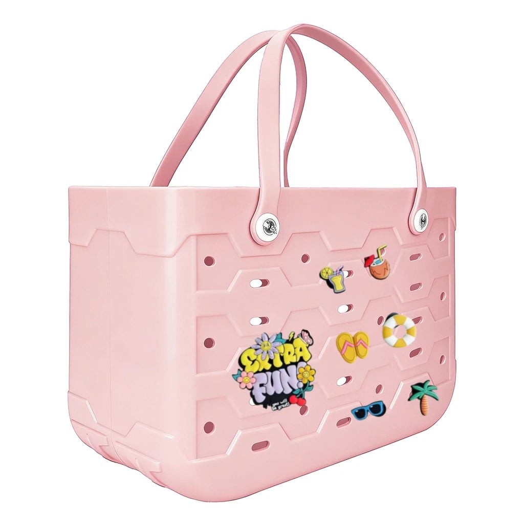 EVA Large Tote Bag Beach Storage 2 in 1 Waterproof Lightweight Travel Handbag for Women
