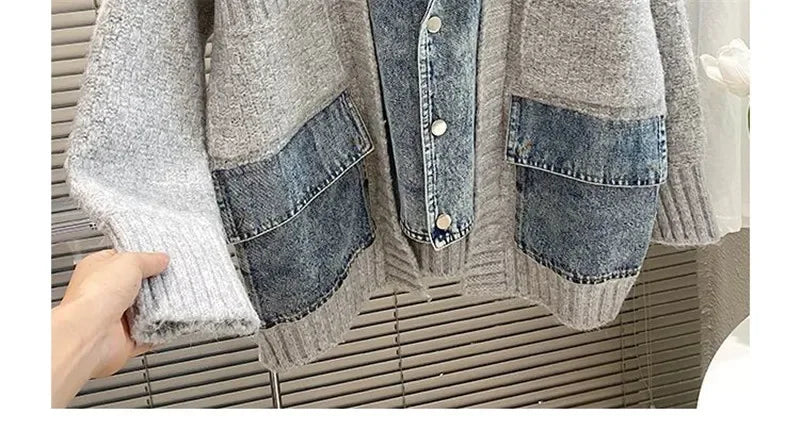 Layered Denim Jacket | Autumn/Winter Mixed-Media Streetwear