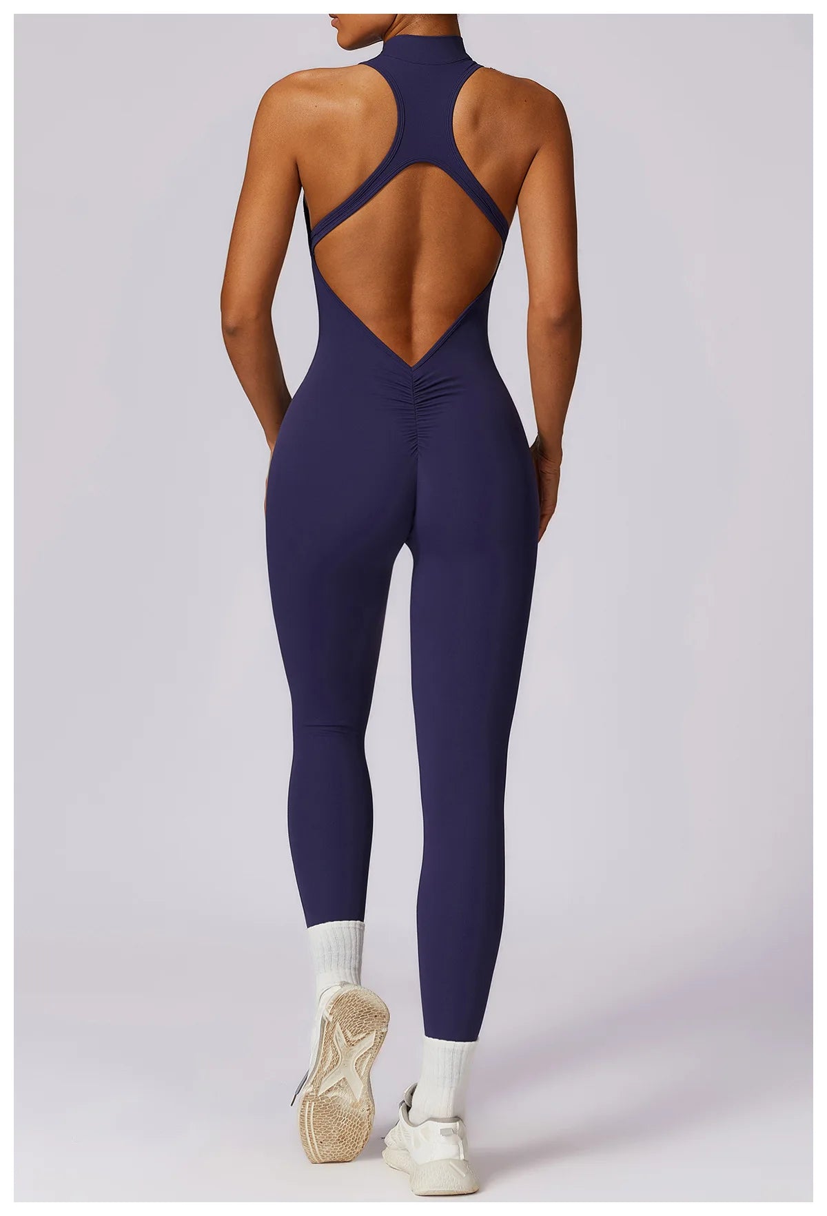 V-Back Athletic Yoga Jumpsuit