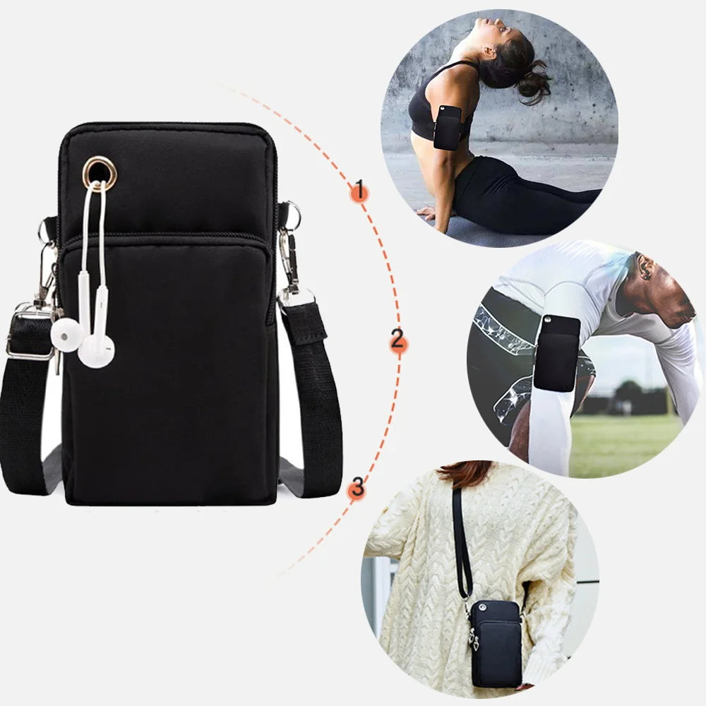 New Mobile Phone Bag Funny Anime Dog Print Shoulder Messenger Bag Women Men Coin Purse Handbag Animal Lover Small Crossbody Bag