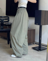 Women’s High-Waist Cotton Wide-Leg Pants