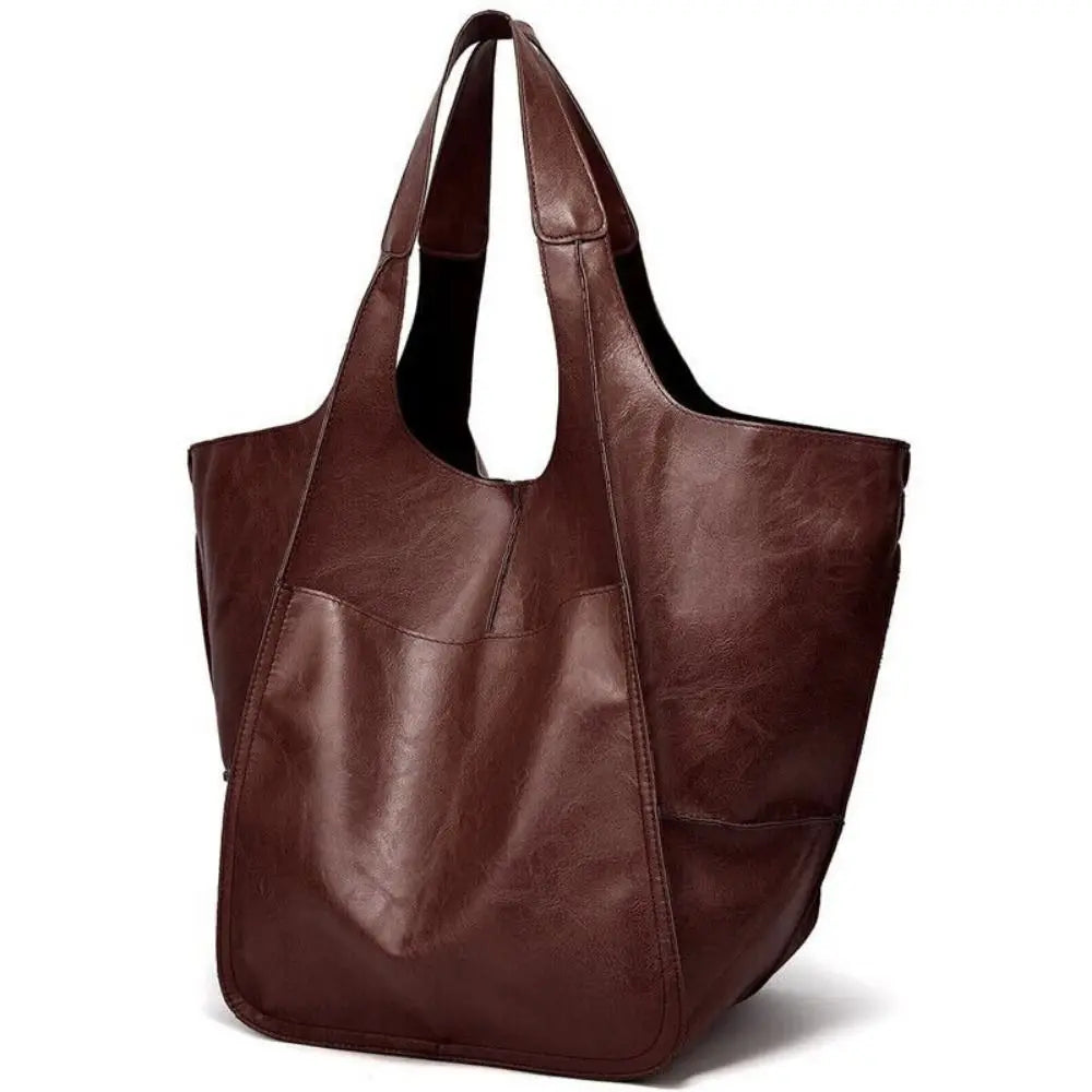 Large PU Leather Tote Bag for Everyday Carry