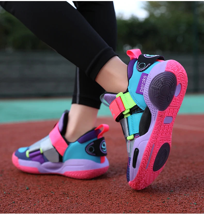 Kids' Pro-Grip Athletic Basketball Shoes