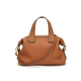 Women's Natural Cow Leather Bag Female Retro Cowhide Crossbody Bags Ladies Large Capacity Shoulder Bag for Middle aged Women
