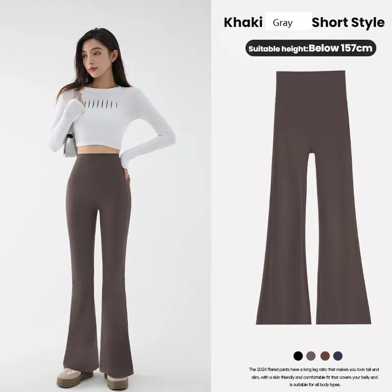 Women's High Waist Stretch Flared Pants