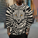 Retro Plaid Art Graphic Sweatshirt
