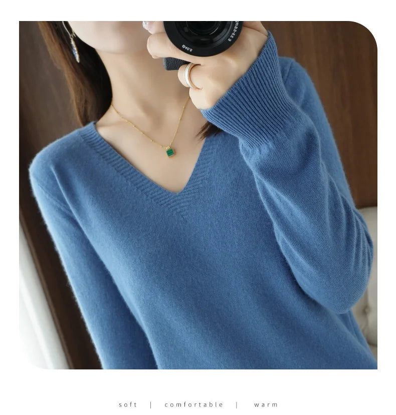 Women’s Lace V-Neck Knit Sweater