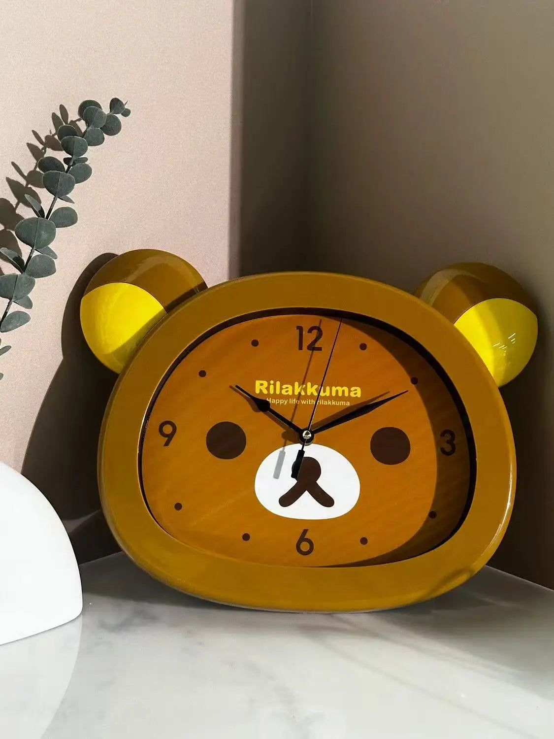 Rilakkuma Anime Wall Clock – Silent Quartz Bedroom Decor