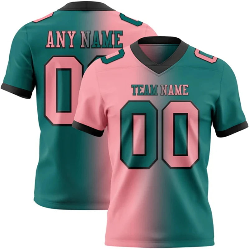 Custom Name Team Jersey Top Breathable Graffiti Soccer Football Jersey 3DPrint Harajuku Summer Streetwear Short Sleeves T-Shirts