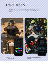 LED Motorcycle Rider Backpack Eyes Glow pattern carbon fiber texture helmet locomotive backpack school bag Moto Laptop backpack