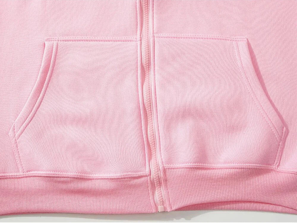 Y2K Graphic Zip-Up Hoodie