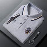 Men's Embroidered Polo Shirt – Casual Short Sleeve Top