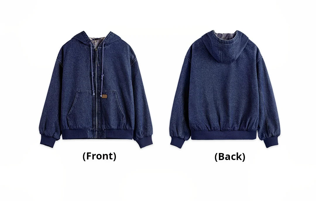 Maden J130 Heavyweight Canvas Hooded Jacket for Men